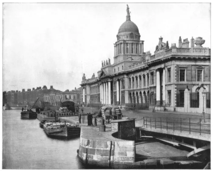 Framed Print : Custom House, Dublin, Ireland, late 19th century. Artist: John L Stoddard Framed Print : Custom House, Dublin, Ireland, late 19th century. Artist: John L Stoddard