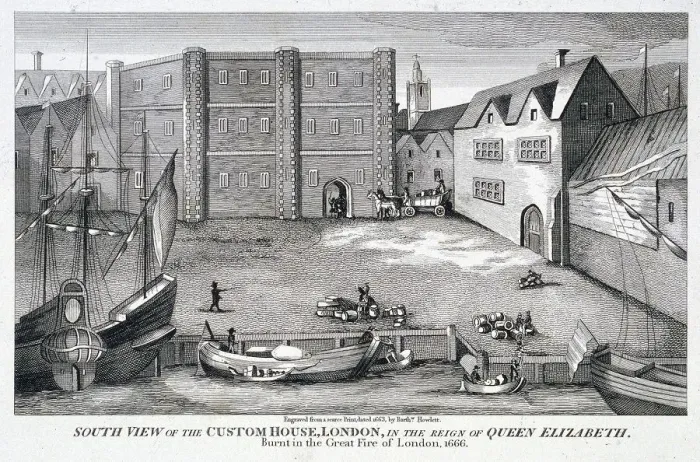 Framed Print : Custom House, London, c1815. Artist: Bartholomew Howlett Framed Print : Custom House, London, c1815. Artist: Bartholomew Howlett