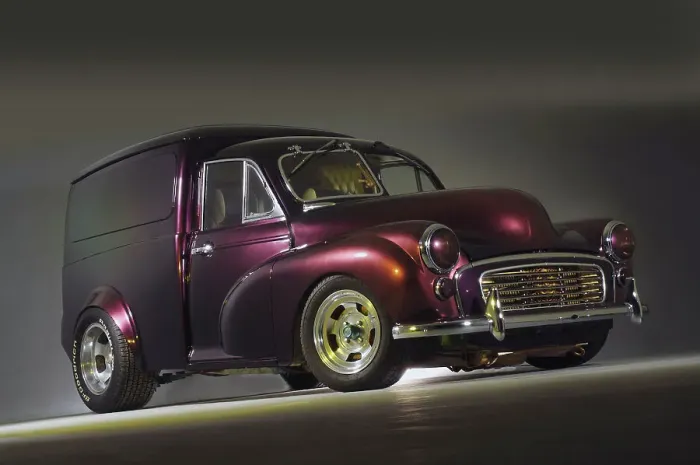 Framed Print : Customised Morris Minor Van Framed Print : Customised Morris Minor Van