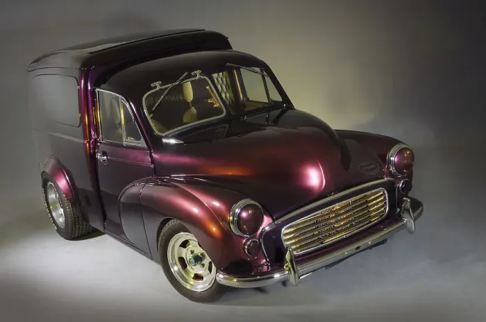 Framed Print : Customised Morris Minor Van Framed Print : Customised Morris Minor Van