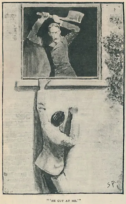 Framed Print : He Cut At Me, 1892. Artist: Sidney E Paget Framed Print : He Cut At Me, 1892. Artist: Sidney E Paget