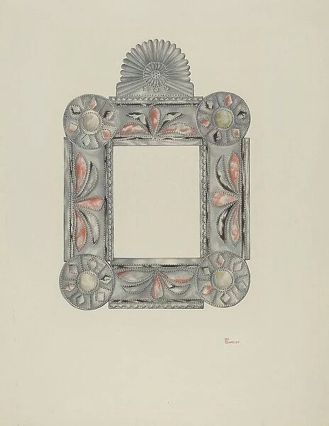 Cut Tin Picture Frame, c. 1940. Creator: Hal Blakeley