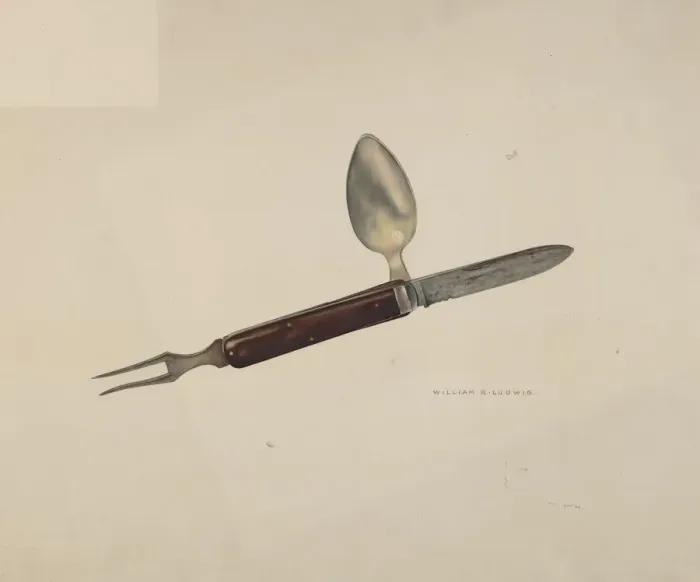 Framed Print : Cutlery Kit, c. 1941. Creator: William Ludwig Framed Print : Cutlery Kit, c. 1941. Creator: William Ludwig
