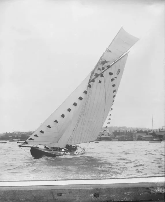 Framed Print : The cutter Mazurka sailing close-hauled. Creator: Kirk & Sons of Cowes Framed Print : The cutter Mazurka sailing close-hauled. Creator: Kirk & Sons of Cowes