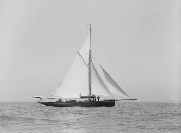 Framed Print : The cutter Monara under sail, 1913. Creator: Kirk & Sons of Cowes Framed Print : The cutter Monara under sail, 1913. Creator: Kirk & Sons of Cowes