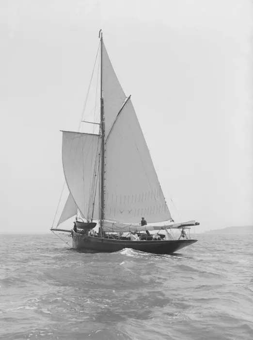 Framed Print : The cutter Monara under sail, 1914. Creator: Kirk & Sons of Cowes Framed Print : The cutter Monara under sail, 1914. Creator: Kirk & Sons of Cowes