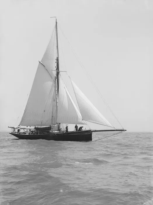 Framed Print : The cutter Monara under sail, 1914. Creator: Kirk & Sons of Cowes Framed Print : The cutter Monara under sail, 1914. Creator: Kirk & Sons of Cowes
