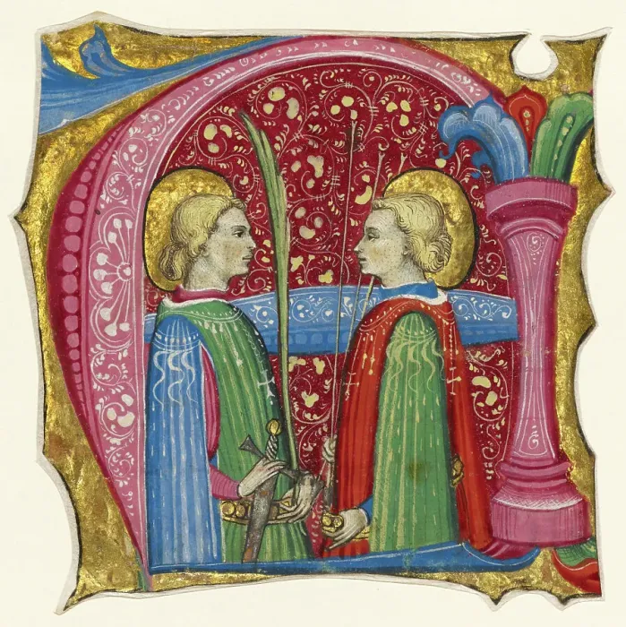 Framed Print : Cutting from an antiphonal, about 1460-1480. Creator: Frate Nebridio da Cremona Framed Print : Cutting from an antiphonal, about 1460-1480. Creator: Frate Nebridio da Cremona