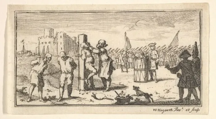 Framed Print : Cutting Off the Nose (Modern Military Punishments), after 1725. Creator: William Hogarth Framed Print : Cutting Off the Nose (Modern Military Punishments), after 1725. Creator: William Hogarth