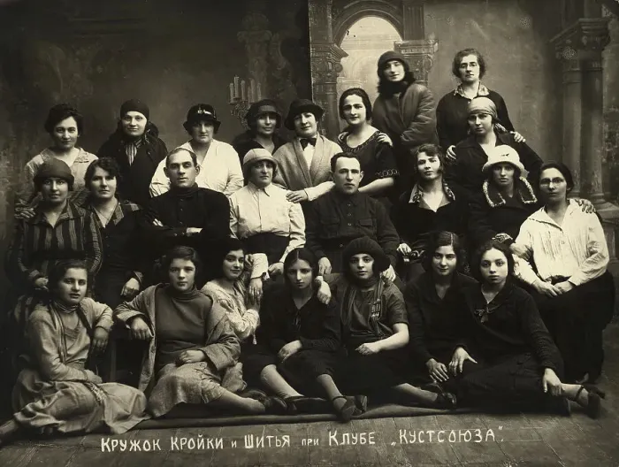 Framed Print : Cutting and sewing club at the Kustsoyuz club, Odessa, 1927. Creator: Unknown Framed Print : Cutting and sewing club at the Kustsoyuz club, Odessa, 1927. Creator: Unknown