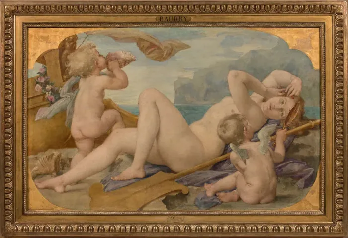 Framed Print : Cybele and Amphitrite, 1859. Creator: Baudry, Paul Jacques Aime (1828-1886) Framed Print : Cybele and Amphitrite, 1859. Creator: Baudry, Paul Jacques Aime (1828-1886)