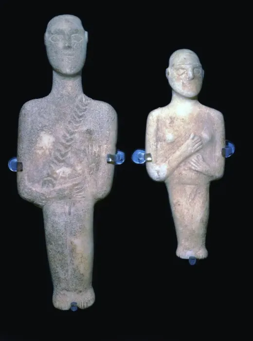 Framed Print : Cycladic figures, 25th century BC Framed Print : Cycladic figures, 25th century BC