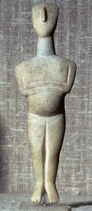Framed Print : Cycladic marble figure, 25th century BC Framed Print : Cycladic marble figure, 25th century BC