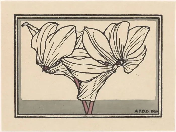 Framed Print : Cyclamen, 1920. Creator: Julie de Graag Framed Print : Cyclamen, 1920. Creator: Julie de Graag