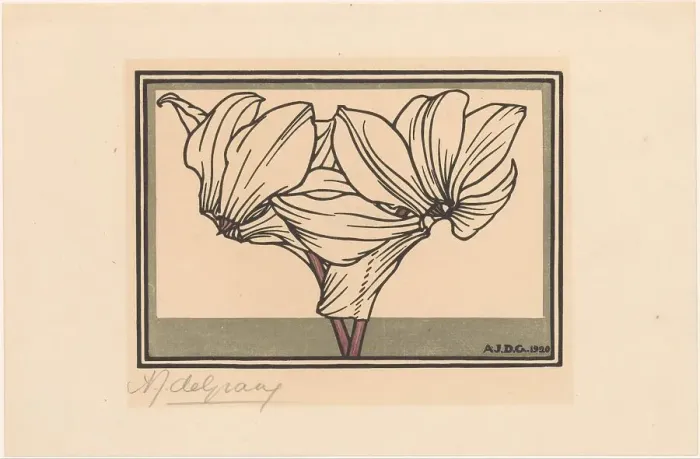 Framed Print : Cyclamen, 1920. Creator: Julie de Graag Framed Print : Cyclamen, 1920. Creator: Julie de Graag