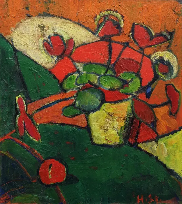 Framed Print : Cyclamen II, 1912-1913. Creator: Stenner; Hermann (1891-1914) Framed Print : Cyclamen II, 1912-1913. Creator: Stenner; Hermann (1891-1914)