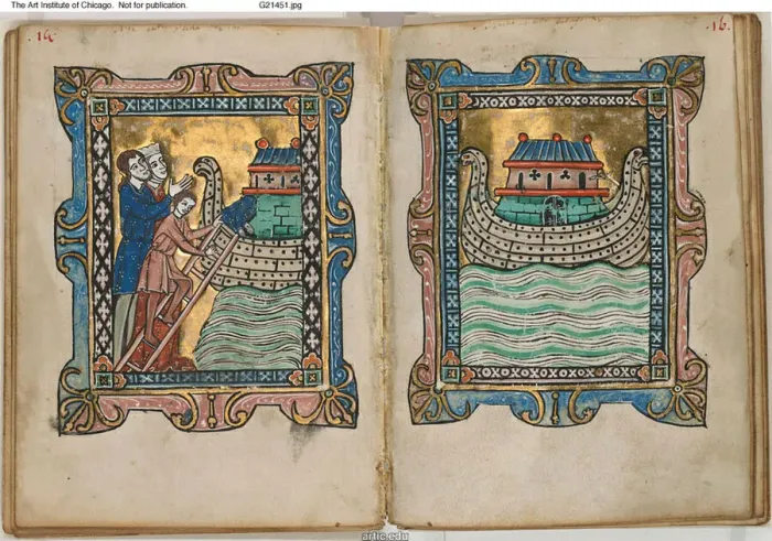 Framed Print : Cycle of Old and New Testament Images, Possibly Prefatory Cycle for a Psalter, c. 1250. Creator: Unknown Framed Print : Cycle of Old and New Testament Images, Possibly Prefatory Cycle for a Psalter, c. 1250. Creator: Unknown