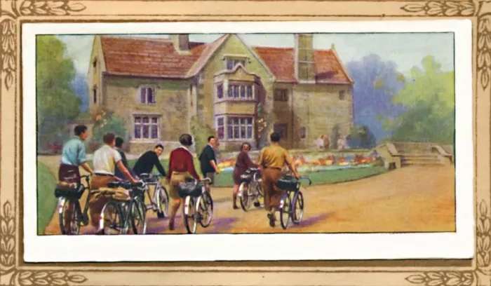 Framed Print : Cyclists & The Y. H. A. 1939 Framed Print : Cyclists & The Y. H. A. 1939