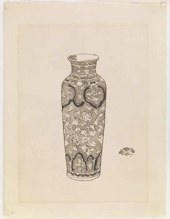 Framed Print : Cylindrical jar, 1876-1878. Creator: James Abbott McNeill Whistler Framed Print : Cylindrical jar, 1876-1878. Creator: James Abbott McNeill Whistler