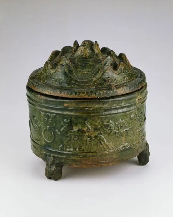 Framed Print : Cylindrical Jar (Lian) with Three Bear-Shaped Feet and Mount... Han dynasty (206 B.C.-A Framed Print : Cylindrical Jar (Lian) with Three Bear-Shaped Feet and Mount... Han dynasty (206 B.C.-A