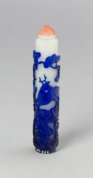 Framed Print : Cylindrical Snuff Bottle with Deer and Crane amidst Pine, Qing dynasty (1644-1911) Framed Print : Cylindrical Snuff Bottle with Deer and Crane amidst Pine, Qing dynasty (1644-1911)