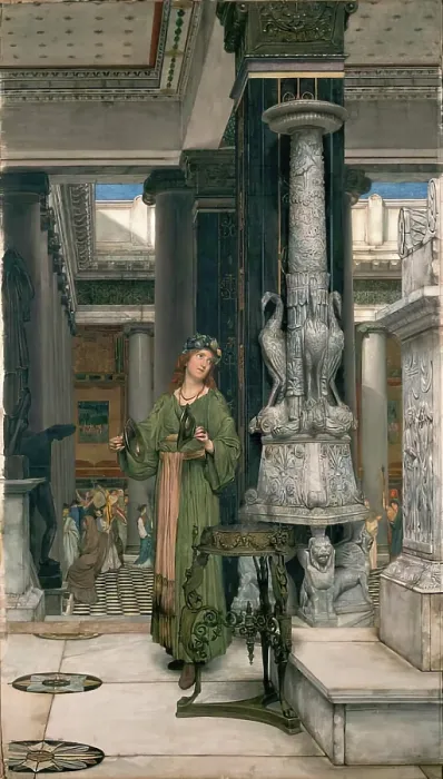 Framed Print : The Cymbal Player, 1872. Creator: Lawrence Alma-Tadema Framed Print : The Cymbal Player, 1872. Creator: Lawrence Alma-Tadema
