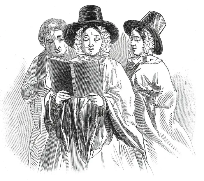 Framed Print : The Cymreigyddion Festival - chorus singers, 1845. Creator: Unknown Framed Print : The Cymreigyddion Festival - chorus singers, 1845. Creator: Unknown