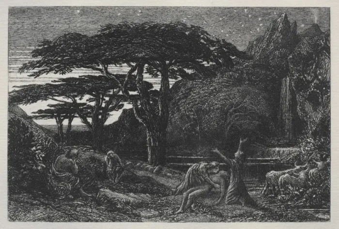 Framed Print : The Cypress Grove, 1883. Creator: Samuel Palmer (British, 1805-1881) Framed Print : The Cypress Grove, 1883. Creator: Samuel Palmer (British, 1805-1881)