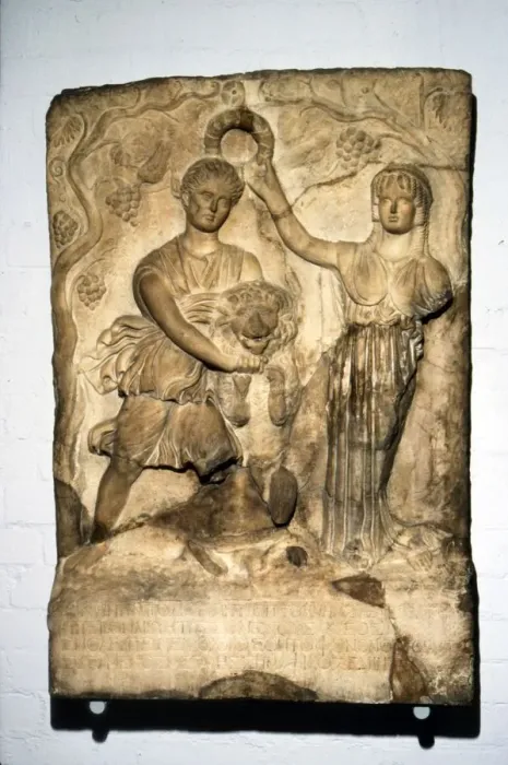 Framed Print : Cyrene crowned by Libya, c120-140 Framed Print : Cyrene crowned by Libya, c120-140