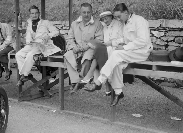 Framed Print : Cyril Paul (centre) and other drivers at the RAC TT Race, Ards Circuit, Belfast, 1932 Framed Print : Cyril Paul (centre) and other drivers at the RAC TT Race, Ards Circuit, Belfast, 1932
