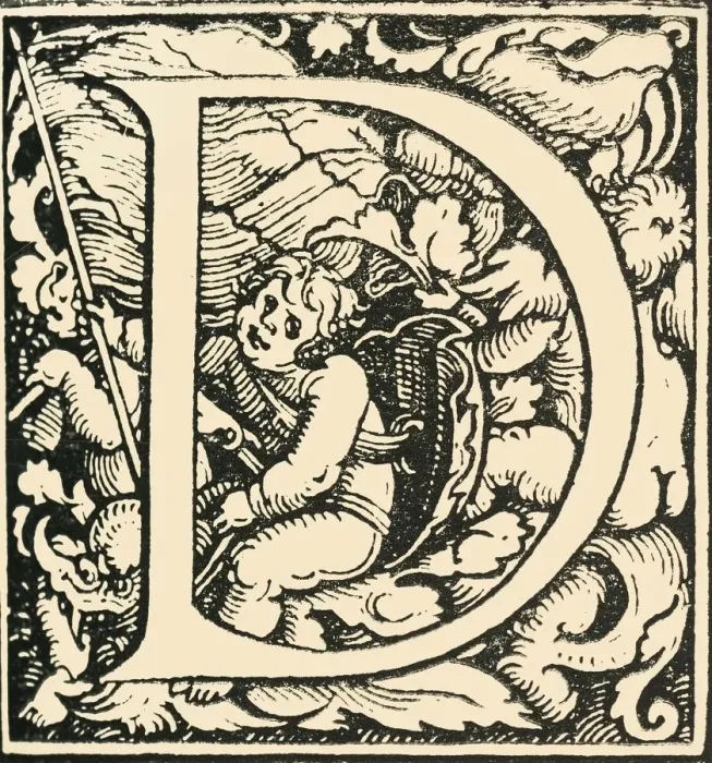 Framed Print : D - An Alphabet by Hans Weiditz, c1520-1521, (1908). Creator: Hans Weiditz Framed Print : D - An Alphabet by Hans Weiditz, c1520-1521, (1908). Creator: Hans Weiditz