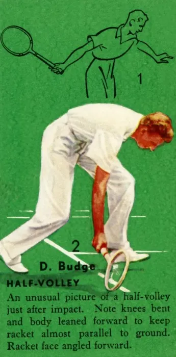 Framed Print : D. Budge - Half-Volley, c1935. Creator: Unknown Framed Print : D. Budge - Half-Volley, c1935. Creator: Unknown