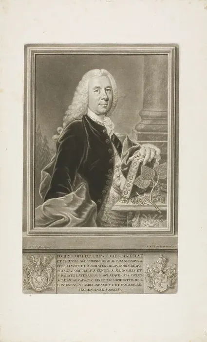 Framed Print : D. Christopher Jacob Trew, from Plantae Selectae, n.d. Creator: Johann Jacob Haid Framed Print : D. Christopher Jacob Trew, from Plantae Selectae, n.d. Creator: Johann Jacob Haid