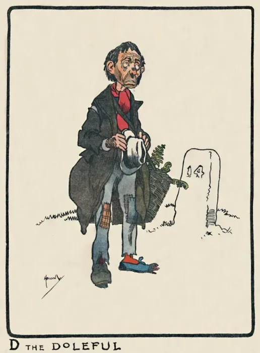Framed Print : D the Doleful, 1903. Artist: John Hassall Framed Print : D the Doleful, 1903. Artist: John Hassall