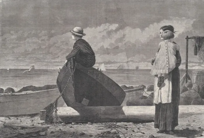 Framed Print : Dads Coming! (Harpers Weekly, Vol. XVII), November 1, 1873. Creator: Unknown Framed Print : Dads Coming! (Harpers Weekly, Vol. XVII), November 1, 1873. Creator: Unknown