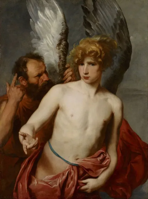 Framed Print : Daedalus and Icarus, Between 1615 and 1620. Artist: Dyck, Sir Anthony van (1599-1641) Framed Print : Daedalus and Icarus, Between 1615 and 1620. Artist: Dyck, Sir Anthony van (1599-1641)