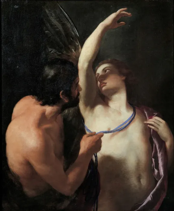 Framed Print : Daedalus and Icarus, c. 1645. Artist: Sacchi, Andrea (1599-1661) Framed Print : Daedalus and Icarus, c. 1645. Artist: Sacchi, Andrea (1599-1661)