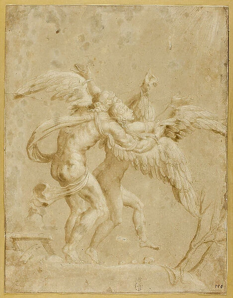 Daedalus and Icarus, early 1530s. Creator: Giulio Romano