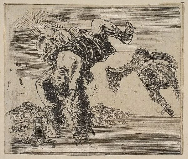 Daedalus and Icarus, from Game of Mythology (Jeu de la Mythologie), 1644
