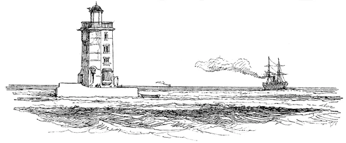 Framed Print : The Daedalus Lighthouse in the Red Sea, the scene of the wreck of the Dacca, 1890. Creator: Carl Hentschel Framed Print : The Daedalus Lighthouse in the Red Sea, the scene of the wreck of the Dacca, 1890. Creator: Carl Hentschel