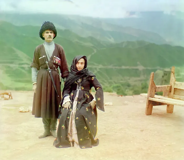 Framed Print : Dagestani types, between 1905 and 1915. Creator: Sergey Mikhaylovich Prokudin-Gorsky Framed Print : Dagestani types, between 1905 and 1915. Creator: Sergey Mikhaylovich Prokudin-Gorsky