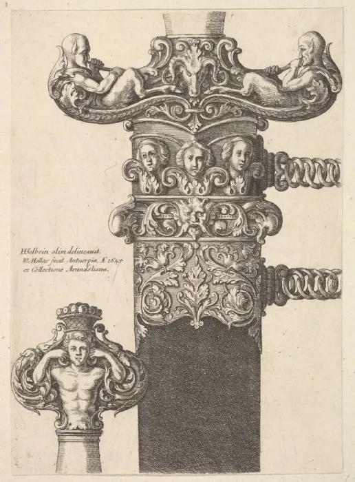 Framed Print : Dagger and scabbard, 1645. Creator: Wenceslaus Hollar Framed Print : Dagger and scabbard, 1645. Creator: Wenceslaus Hollar