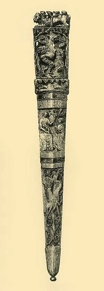 Dagger and sheath, c1360-1400, (1881). Creator: J Brooke