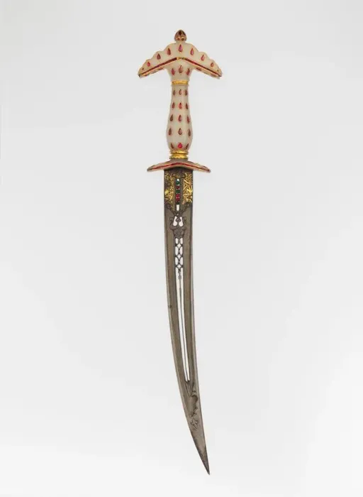 Framed Print : Dagger with Sheath, Hilt, Indian, Mughal; blade, Turkish or Indian, late 17th century Framed Print : Dagger with Sheath, Hilt, Indian, Mughal; blade, Turkish or Indian, late 17th century
