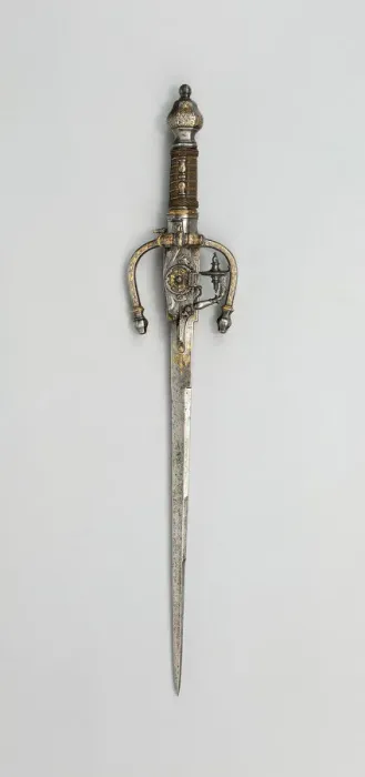 Framed Print : Dagger with Wheel-Lock Pistol, Italy, 1600 / 25. Creator: Unknown Framed Print : Dagger with Wheel-Lock Pistol, Italy, 1600 / 25. Creator: Unknown