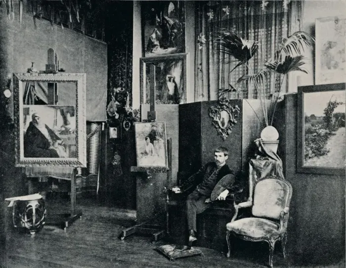 Framed Print : Dagnan in his Studio, c1897 Framed Print : Dagnan in his Studio, c1897