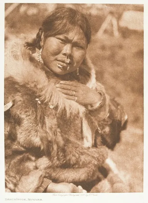 Framed Print : Dahchihtok, Nunivak, 1928. Creator: Edward Sheriff Curtis