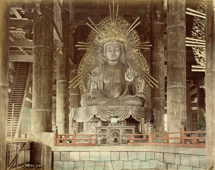 Framed Print : Daibutsu, 1865. Creator: Unknown