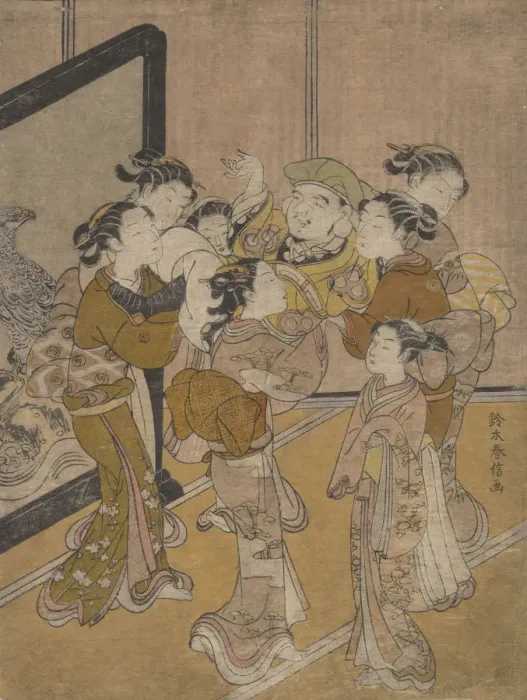 Framed Print : Daikoku Doage, probably 1766. probably 1766. Creator: Suzuki Harunobu Framed Print : Daikoku Doage, probably 1766. probably 1766. Creator: Suzuki Harunobu