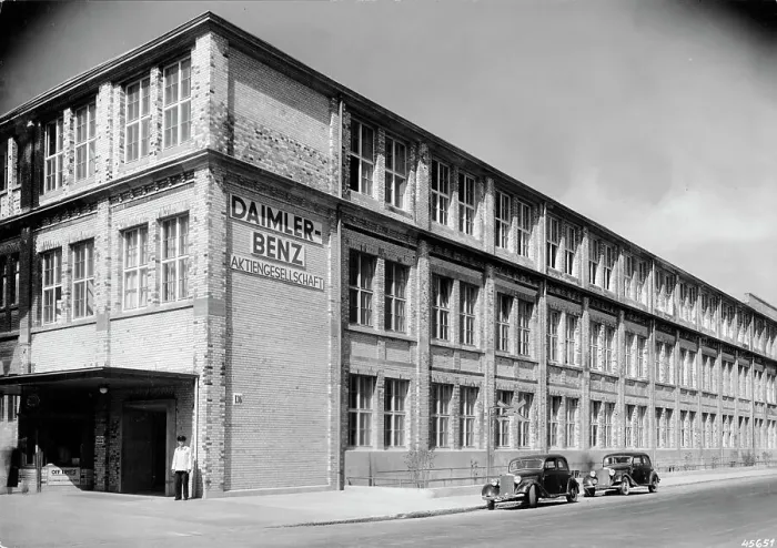 Framed Print : The Daimler-Benz factory, Stuttgart, Germany, c1950 Framed Print : The Daimler-Benz factory, Stuttgart, Germany, c1950